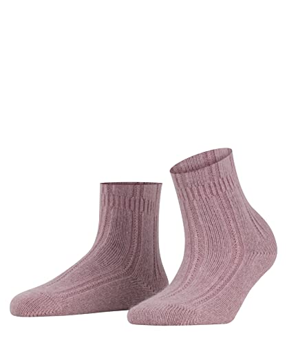 FALKE Damen Socken Bedsock W SO Angorawolle dick gemustert 1 Paar, Rot (Brick 8770), 35-38*