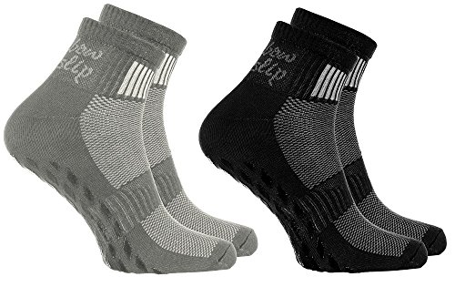 2 Paar bunte Anti-Rutsch-Socken mit ABS-System,ideal für solche Sportarten,wie Joga,Fitness Pilates Kampfkunst Tanz Gymnastik Trampolinspringen.Größen von 42 bis 43, atmende Baumwolle*